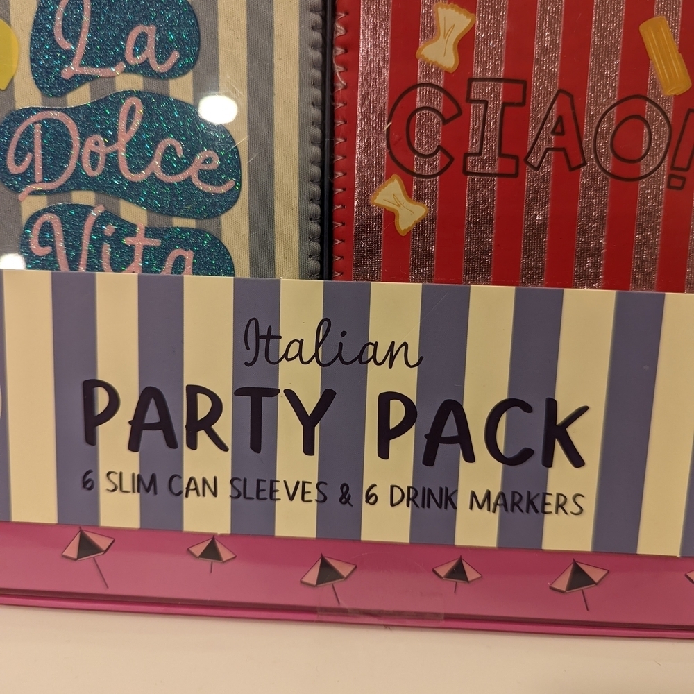Italian Party Pack Drink Sleeves and Markers - Picture 9 of 9